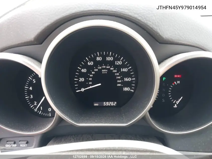 2007 LEXUS SC VIN JTHFN45Y979014954 — фото 7