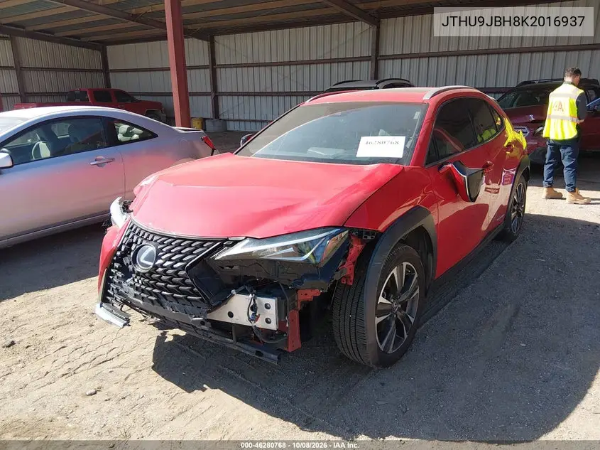 2019 LEXUS UX VIN JTHU9JBH8K2016937 — фото 2