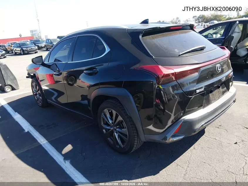 2019 LEXUS UX VIN JTHY3JBHXK2006090 — фото 3