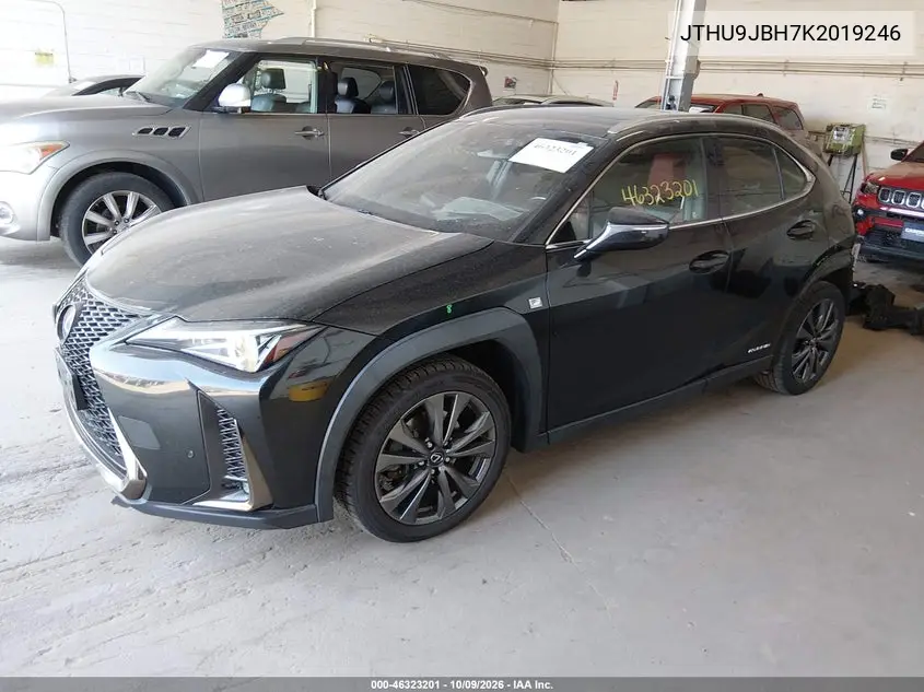 2019 LEXUS UX VIN JTHU9JBH7K2019246 — фото 2