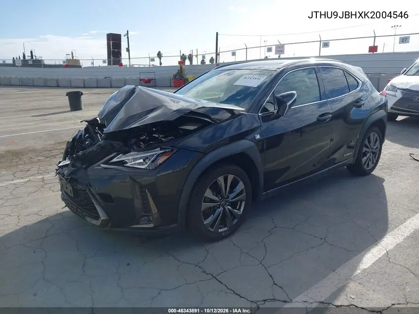2019 LEXUS UX VIN JTHU9JBHXK2004546 — фото 2