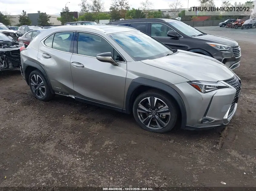 LEXUS UX 2019, VIN JTHU9JBH4K2012092