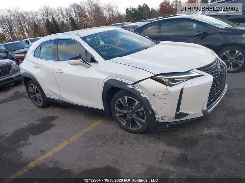LEXUS UX 2020, VIN JTHP9JBH8L2026902