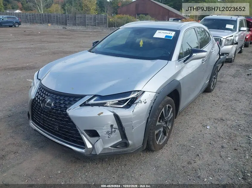 2020 LEXUS UX VIN JTHP9JBH7L2023652 — фото 2