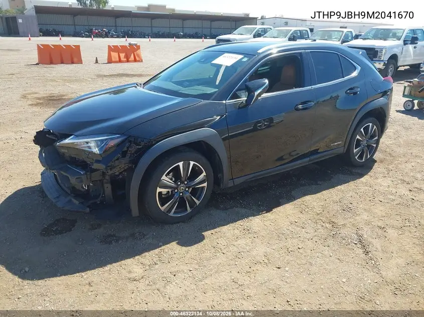 2021 LEXUS UX VIN JTHP9JBH9M2041670 — фото 2