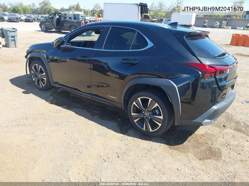 2021 LEXUS UX VIN JTHP9JBH9M2041670 — фото 3