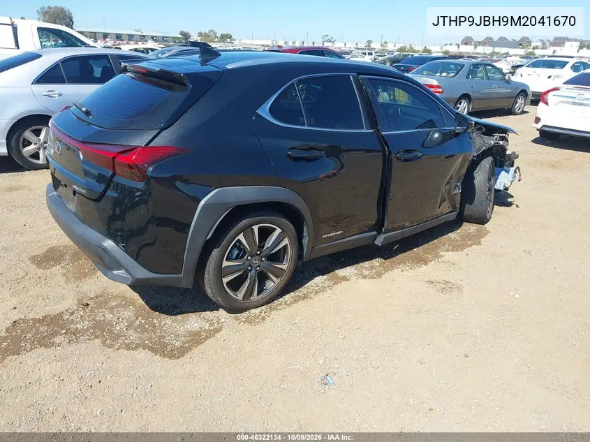 2021 LEXUS UX VIN JTHP9JBH9M2041670 — фото 4