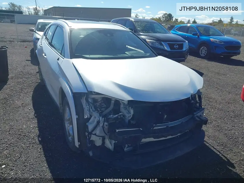 LEXUS UX 2022, VIN JTHP9JBH1N2058108
