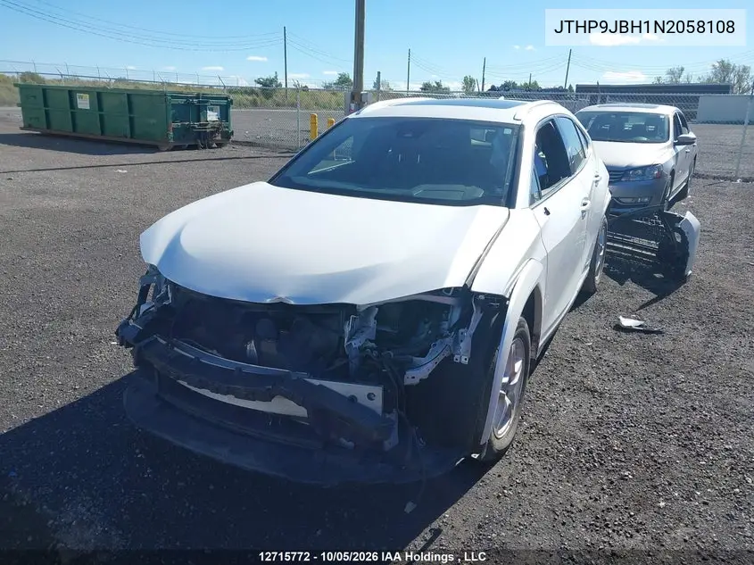 2022 LEXUS UX VIN JTHP9JBH1N2058108 — фото 2