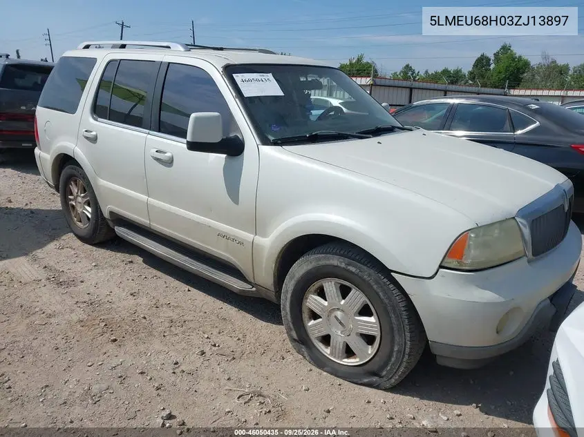 LINCOLN AVIATOR 2003, VIN 5LMEU68H03ZJ13897