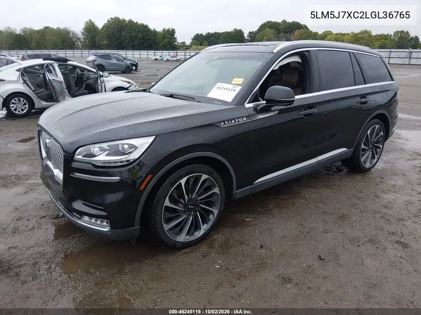 2020 LINCOLN AVIATOR VIN 5LM5J7XC2LGL36765 — фото 2