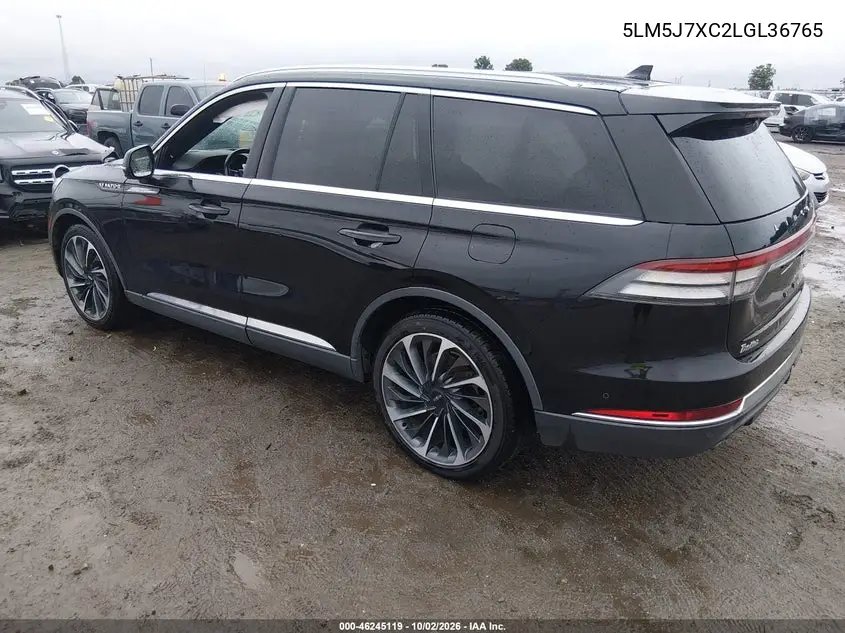 2020 LINCOLN AVIATOR VIN 5LM5J7XC2LGL36765 — фото 3