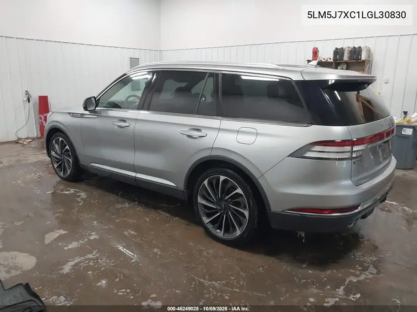 2020 LINCOLN AVIATOR VIN 5LM5J7XC1LGL30830 — фото 3