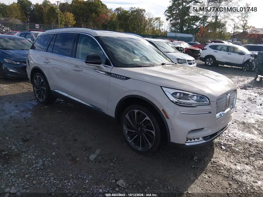 LINCOLN AVIATOR 2021, VIN 5LM5J7XC1MGL01748