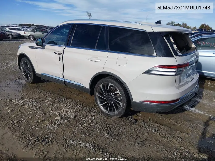 2021 LINCOLN AVIATOR VIN 5LM5J7XC1MGL01748 — фото 3