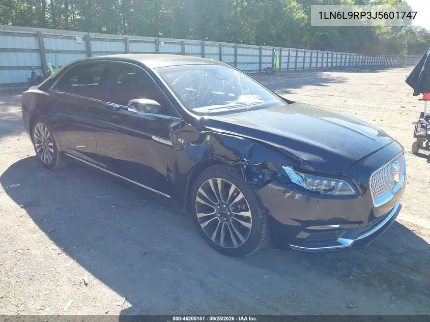 LINCOLN CONTINENTAL 2018, VIN 1LN6L9RP3J5601747