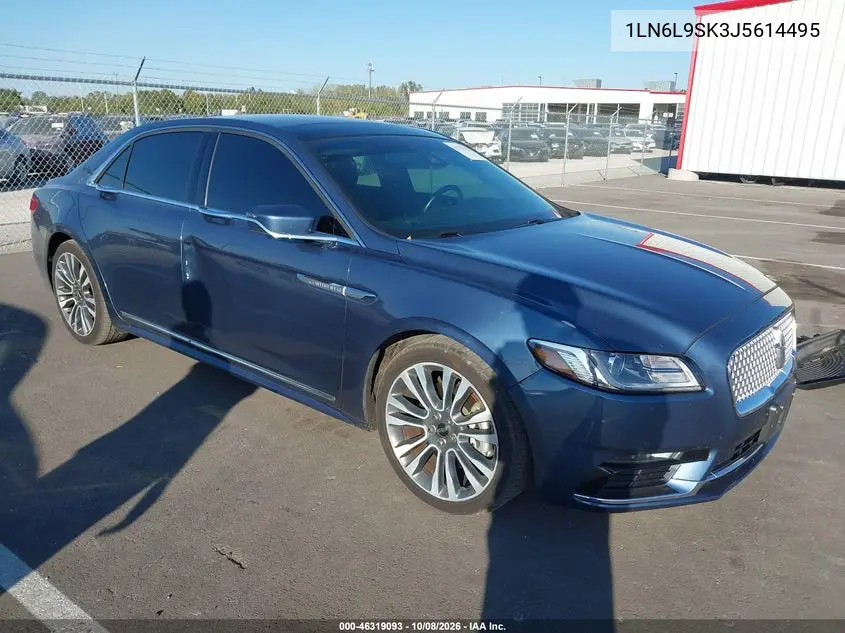 LINCOLN CONTINENTAL 2018, VIN 1LN6L9SK3J5614495