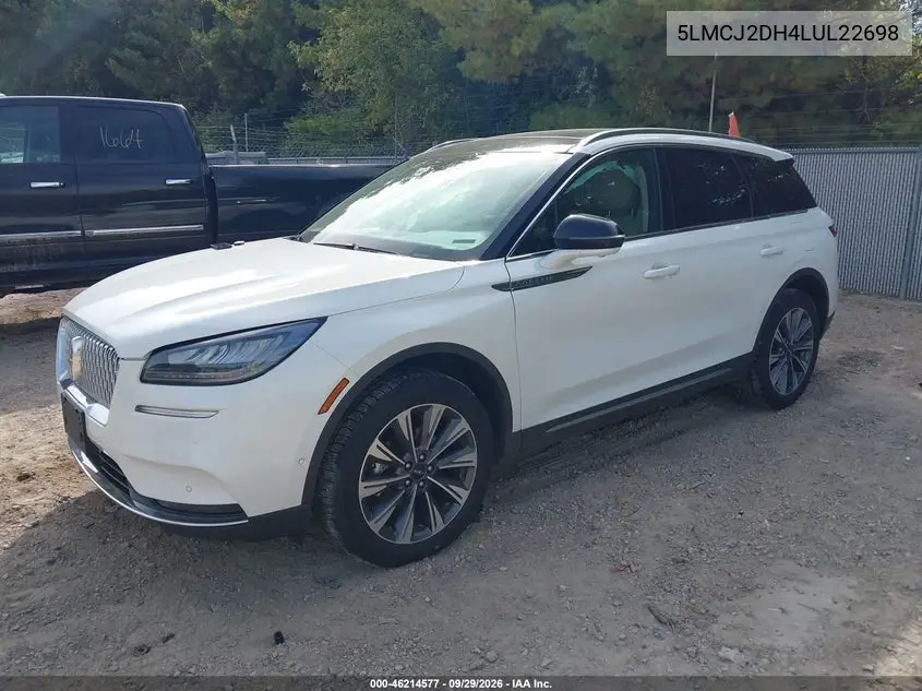 2020 LINCOLN CORSAIR VIN 5LMCJ2DH4LUL22698 — фото 2