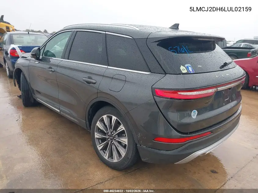 2020 LINCOLN CORSAIR VIN 5LMCJ2DH6LUL02159 — фото 3