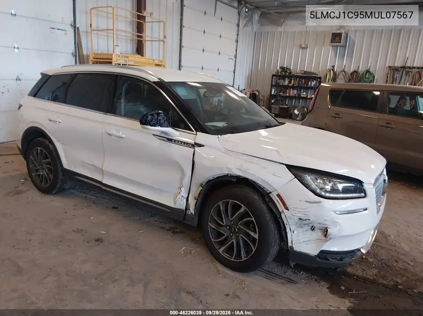 LINCOLN CORSAIR 2021, VIN 5LMCJ1C95MUL07567