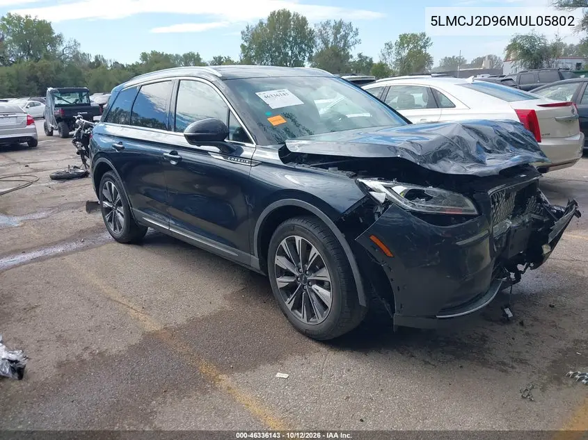 LINCOLN CORSAIR 2021, VIN 5LMCJ2D96MUL05802