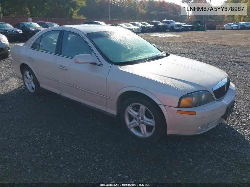 LINCOLN LS 2000, VIN 1LNHM87A5YY878987