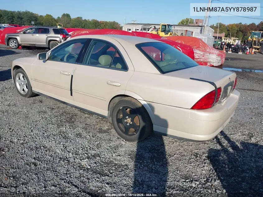 2000 LINCOLN LS VIN 1LNHM87A5YY878987 — фото 3