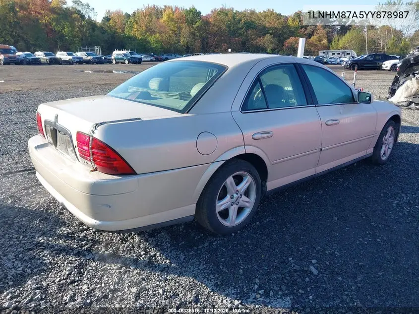2000 LINCOLN LS VIN 1LNHM87A5YY878987 — фото 4