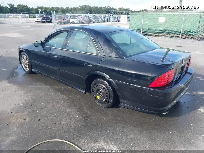 2002 LINCOLN LS VIN 1LNHM86S42Y650786 — фото 3
