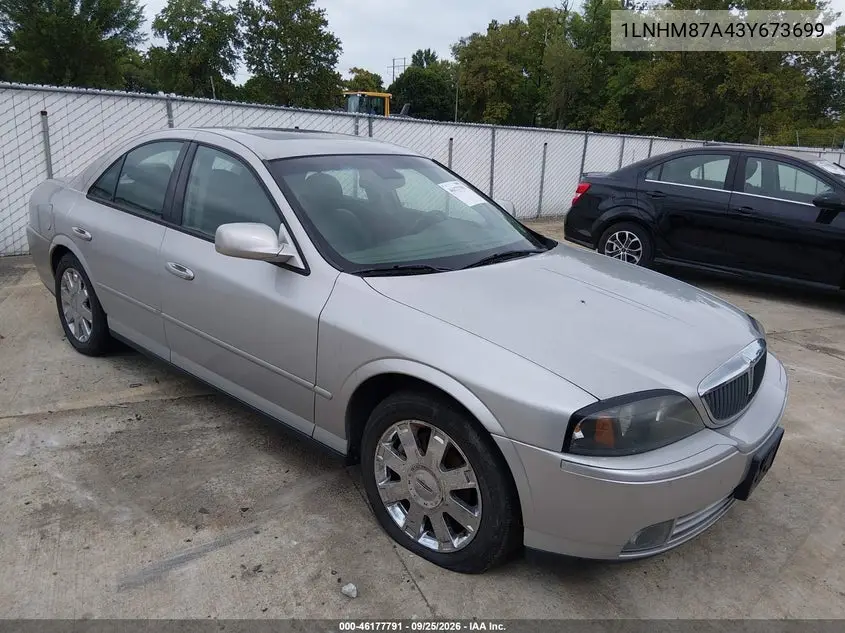 LINCOLN LS 2003, VIN 1LNHM87A43Y673699