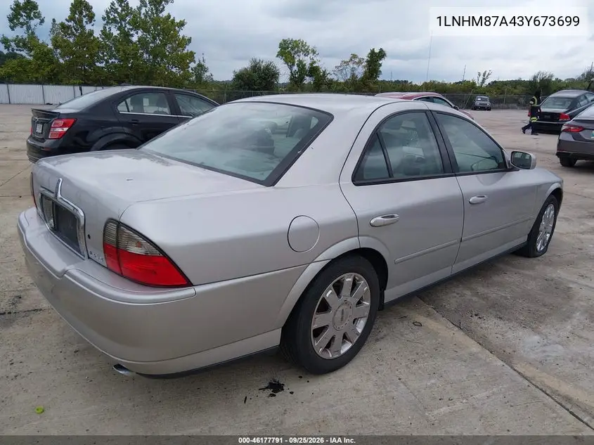 2003 LINCOLN LS VIN 1LNHM87A43Y673699 — фото 4
