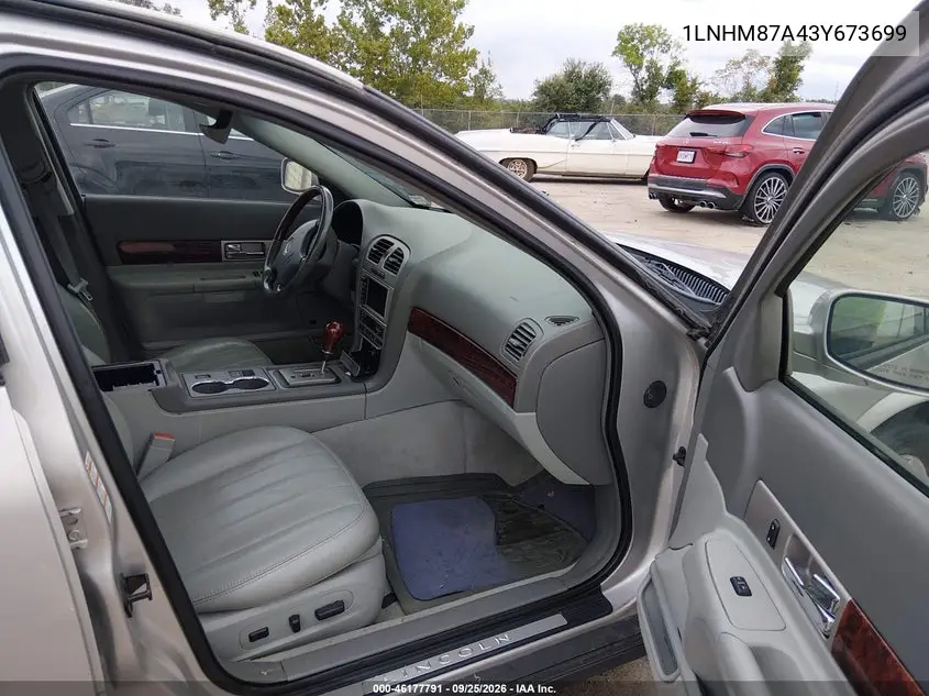 2003 LINCOLN LS VIN 1LNHM87A43Y673699 — фото 5