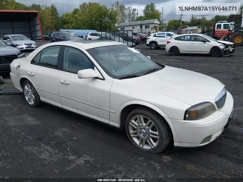 LINCOLN LS 2005, VIN 1LNHM87A15Y646771