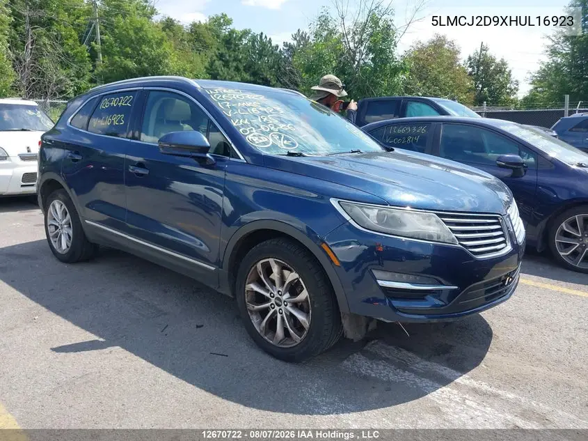 LINCOLN MKC 2017, VIN 5LMCJ2D9XHUL16923