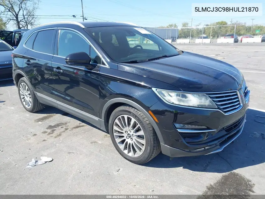 LINCOLN MKC 2017, VIN 5LMCJ3C98HUL21870