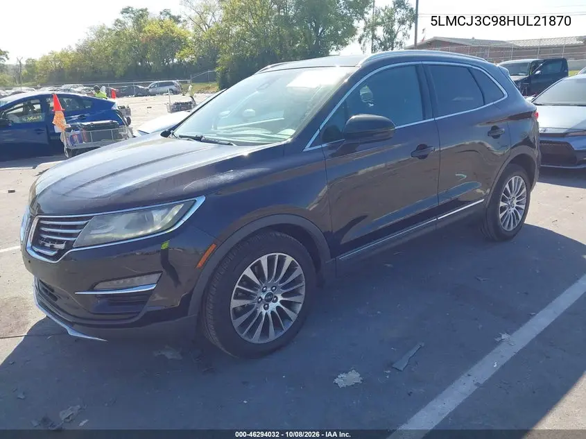 2017 LINCOLN MKC VIN 5LMCJ3C98HUL21870 — фото 2
