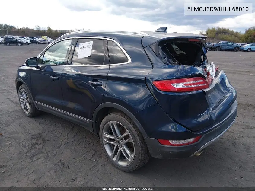 2017 LINCOLN MKC VIN 5LMCJ3D98HUL68010 — фото 3