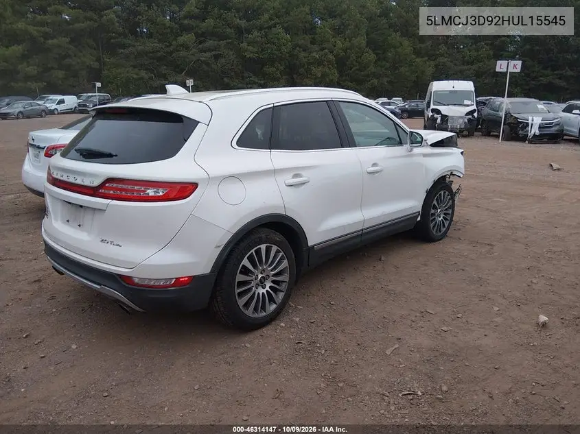 2017 LINCOLN MKC VIN 5LMCJ3D92HUL15545 — фото 4