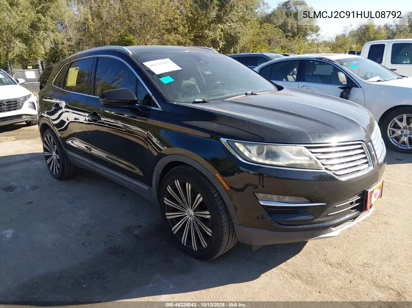 LINCOLN MKC 2017, VIN 5LMCJ2C91HUL08792