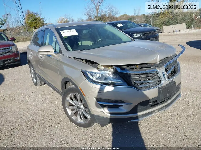 LINCOLN MKC 2017, VIN 5LMCJ2D92HUL03325