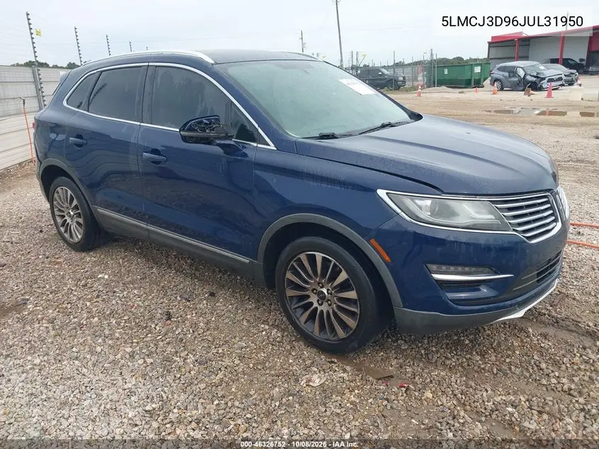 LINCOLN MKC 2018, VIN 5LMCJ3D96JUL31950
