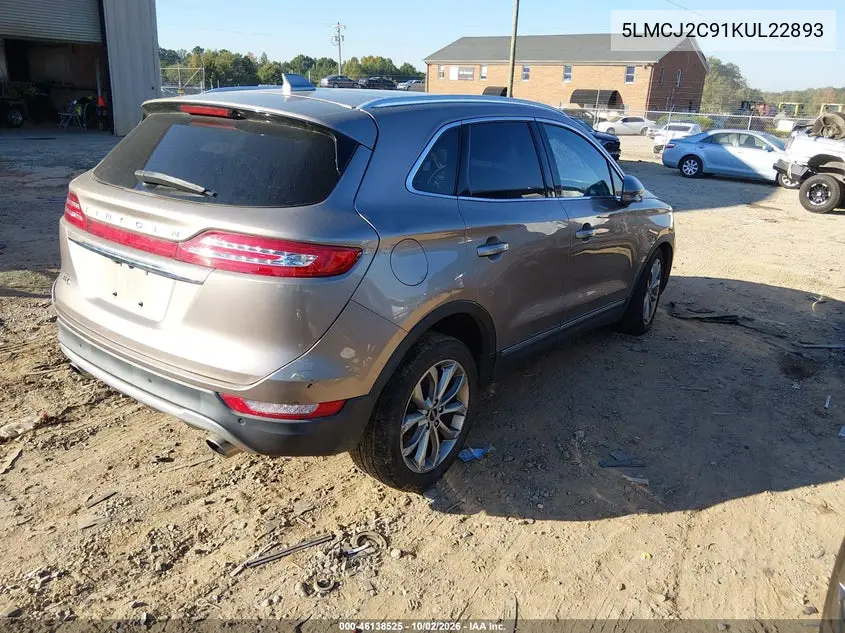 2019 LINCOLN MKC VIN 5LMCJ2C91KUL22893 — фото 4