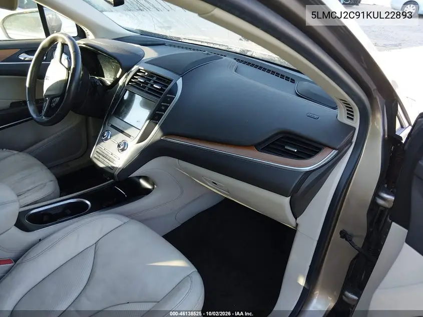 2019 LINCOLN MKC VIN 5LMCJ2C91KUL22893 — фото 5