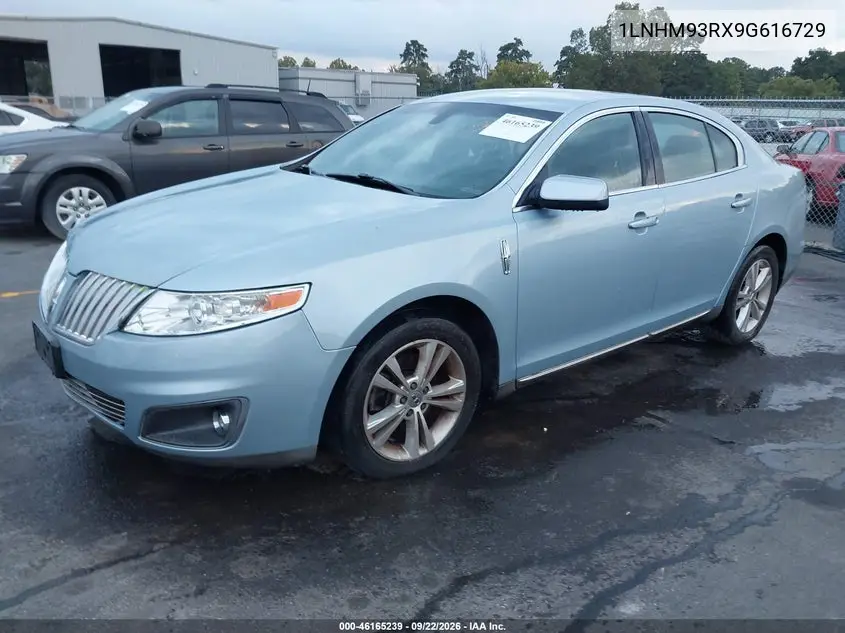 2009 LINCOLN MKS VIN 1LNHM93RX9G616729 — фото 2
