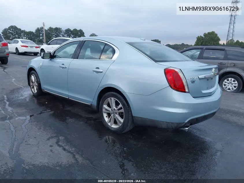 2009 LINCOLN MKS VIN 1LNHM93RX9G616729 — фото 3