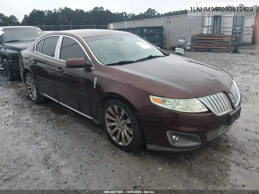LINCOLN MKS 2009, VIN 1LNHM94R09G612428