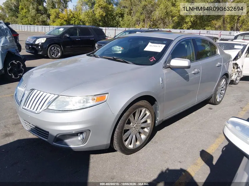 2009 LINCOLN MKS VIN 1LNHM94R09G632694 — фото 2