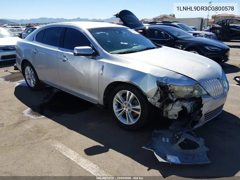 LINCOLN MKS 2012, VIN 1LNHL9DR3CG800578