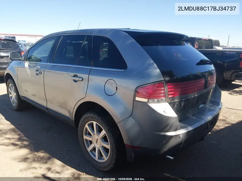 2007 LINCOLN MKX VIN 2LMDU88C17BJ34737 — фото 3