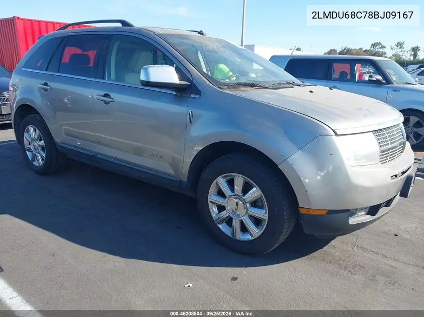 LINCOLN MKX 2008, VIN 2LMDU68C78BJ09167